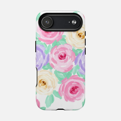 Floral Watercolor Roses iPhone Case — Tough Magnetic | MagSafe Compatible
