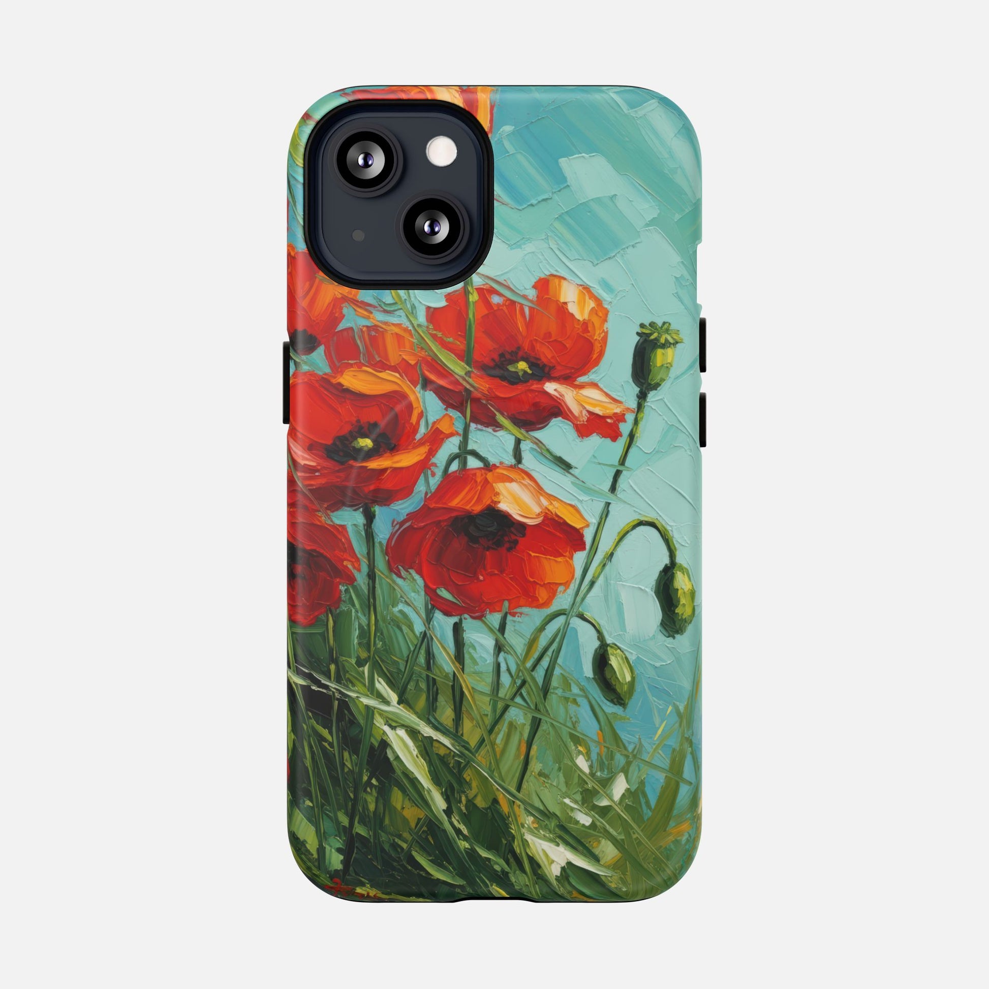 Poppy Field Tough Magnetic Phone Case iPhone 13 Matte Phone Case