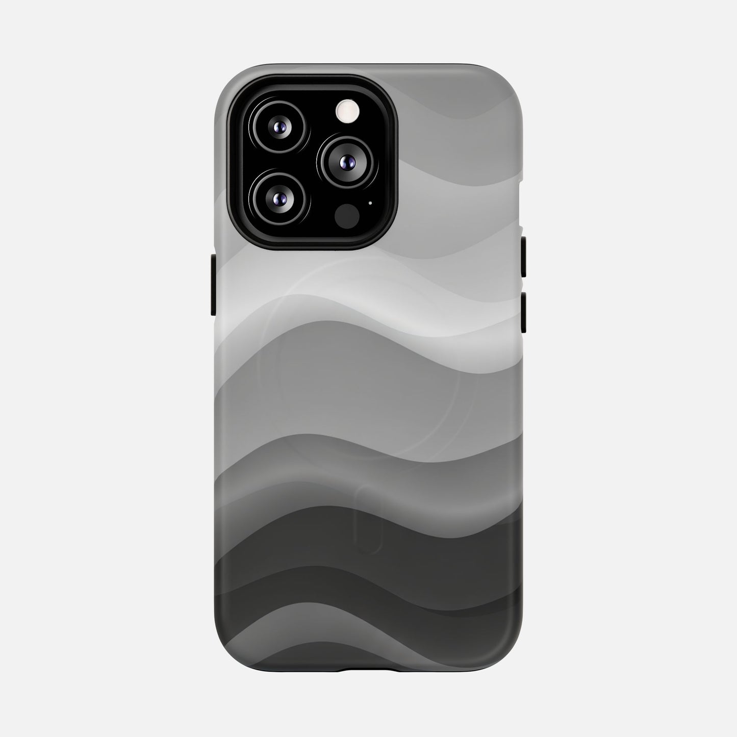 Monochrome Wave iPhone Case — Tough Magnetic | MagSafe Compatible