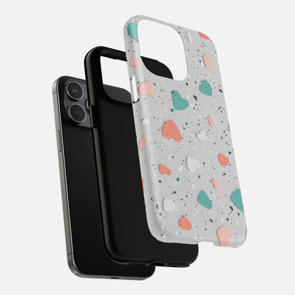 Colorful Terrazzo Love Design iPhone Case — Tough Magnetic | MagSafe Compatible