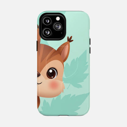 Cute Squirrel With Mint Leaves iPhone Case — Tough Magnetic | MagSafe Compatible