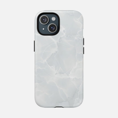 Marble White iPhone Case — Tough Magnetic | MagSafe Compatible