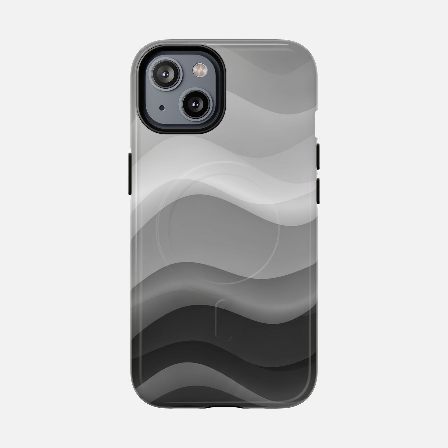Monochrome Wave iPhone Case — Tough Magnetic | MagSafe Compatible
