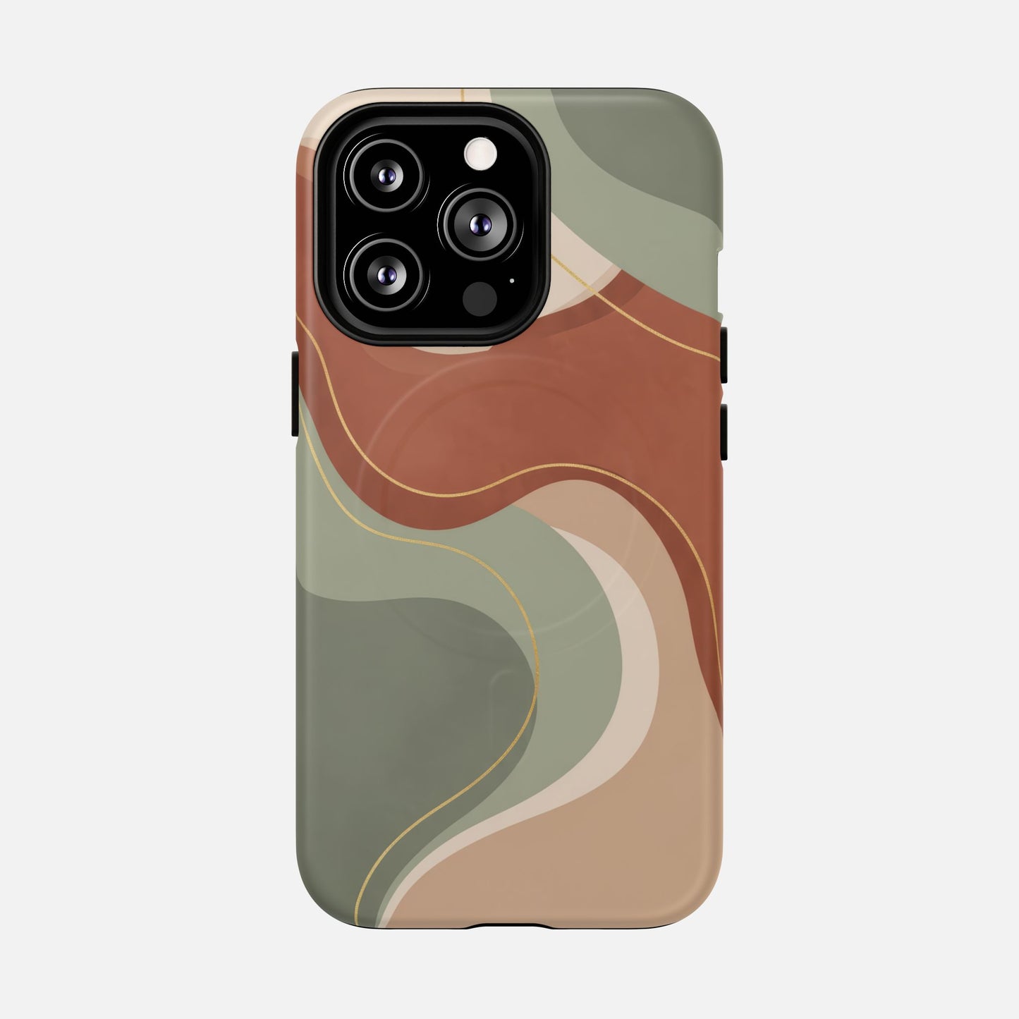 Abstract Earth Tone iPhone Case — Tough Magnetic | MagSafe Compatible