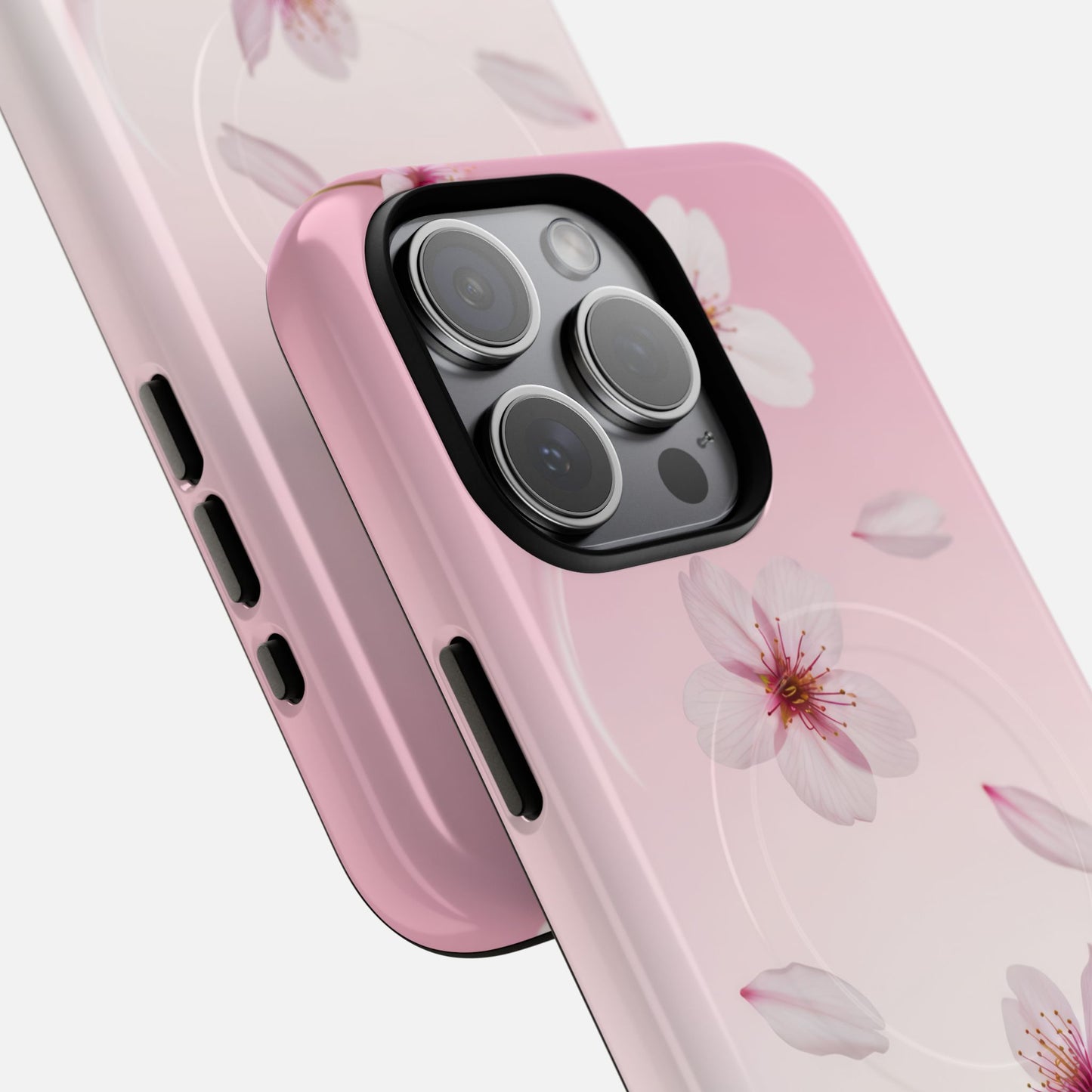 Pink Cherry Blossom iPhone Case — Tough Magnetic | MagSafe Compatible