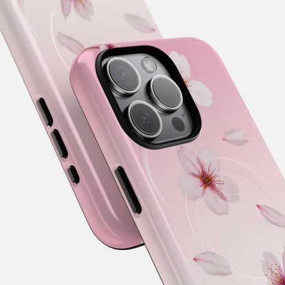 Pink Cherry Blossom iPhone Case — Tough Magnetic | MagSafe Compatible