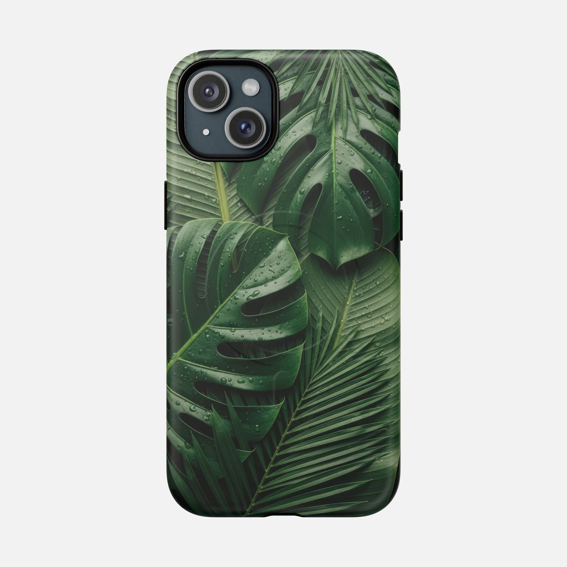Tropical Monstera Magnetic Phone Case — Tough Protective iPhone Cover iPhone 15 Plus Matte Phone Case