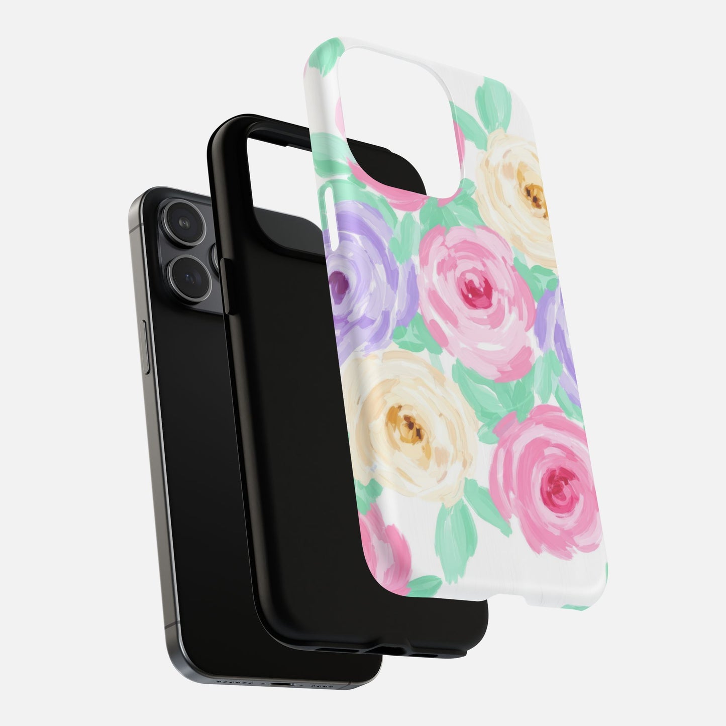 Floral Watercolor Roses iPhone Case — Tough Magnetic | MagSafe Compatible