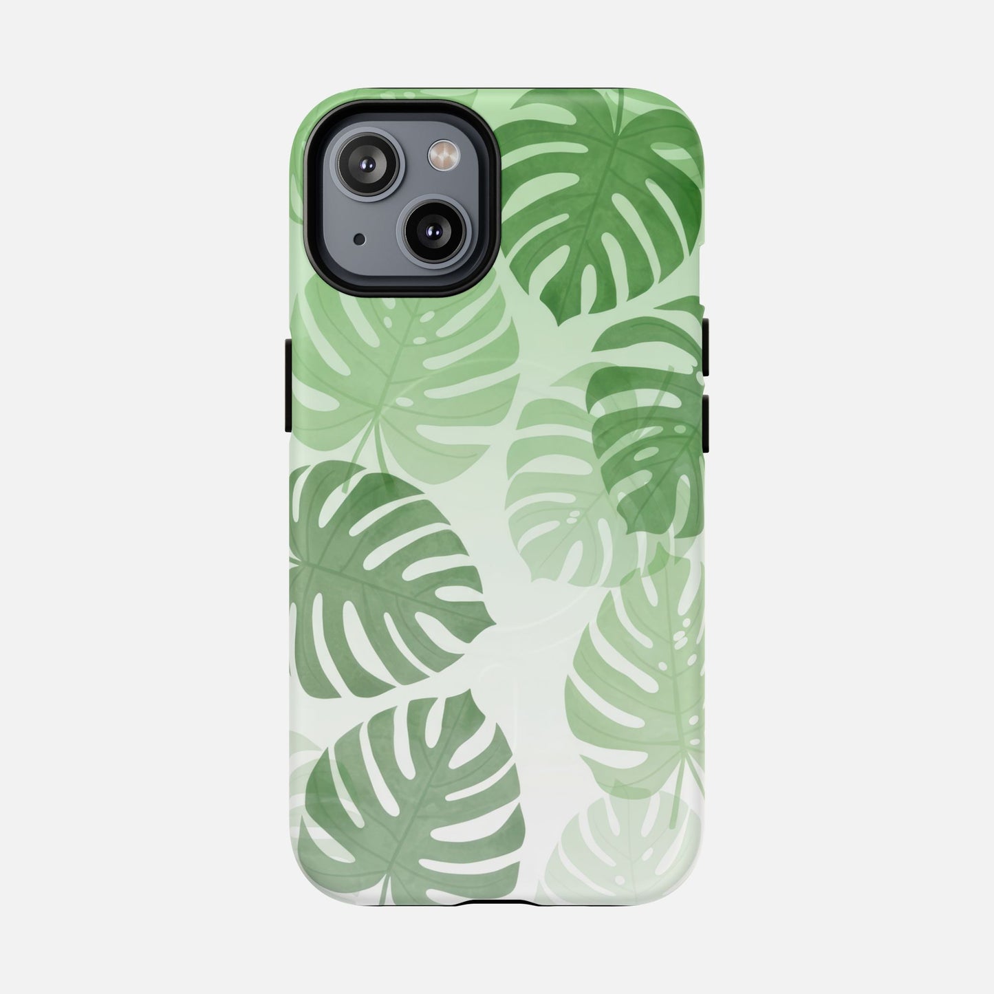 Green Monstera Leaf iPhone Case — Tough Magnetic | MagSafe Compatible
