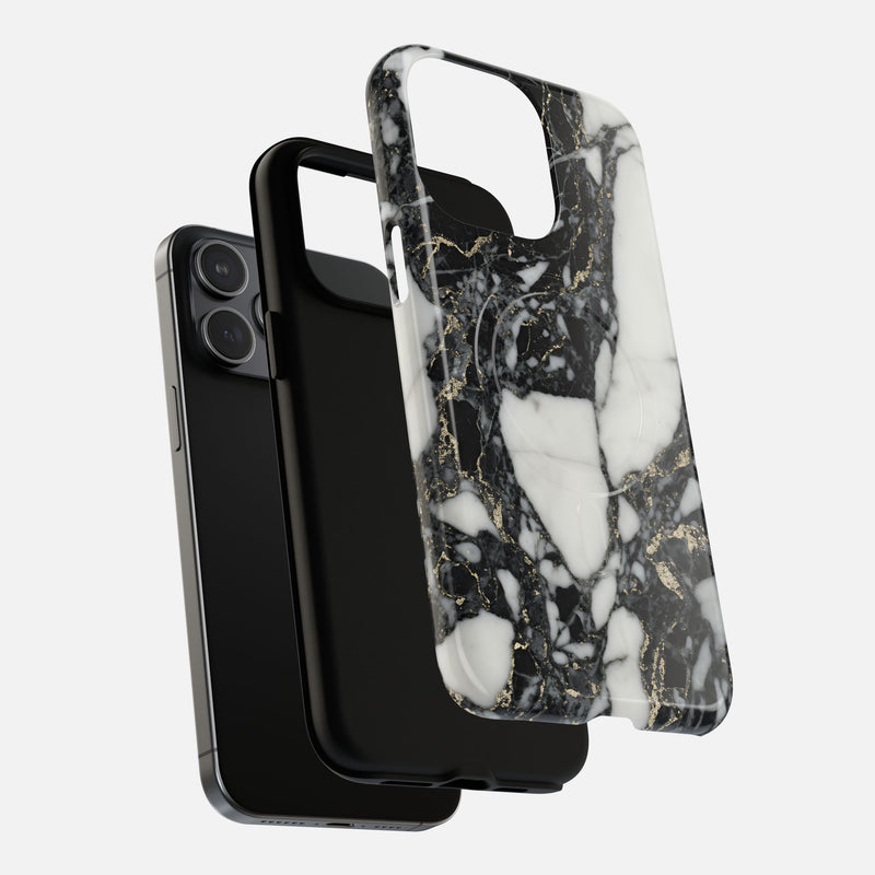 Black Marble iPhone Case — Tough Magnetic | MagSafe Compatible