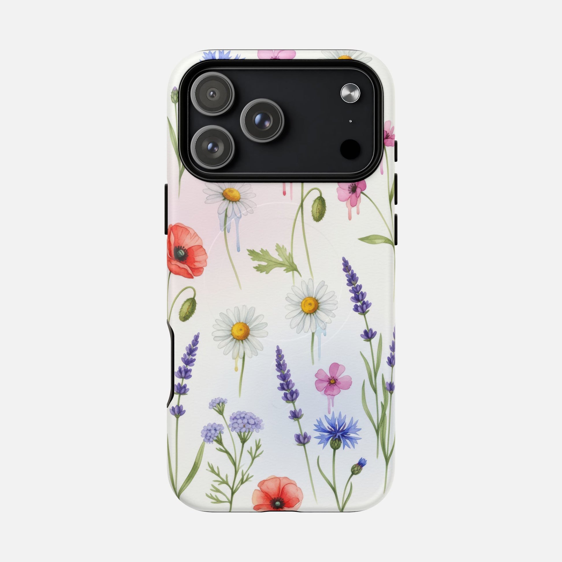 Floral Wildflower Tough Magnetic Phone Case — Poppies, Daisies & Lavender iPhone 17 Pro Max Matte Phone Case
