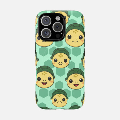 Cute Turtle Pattern Phone Case — Tough Magnetic Protective iPhone Cover iPhone 16 Pro Matte Phone Case