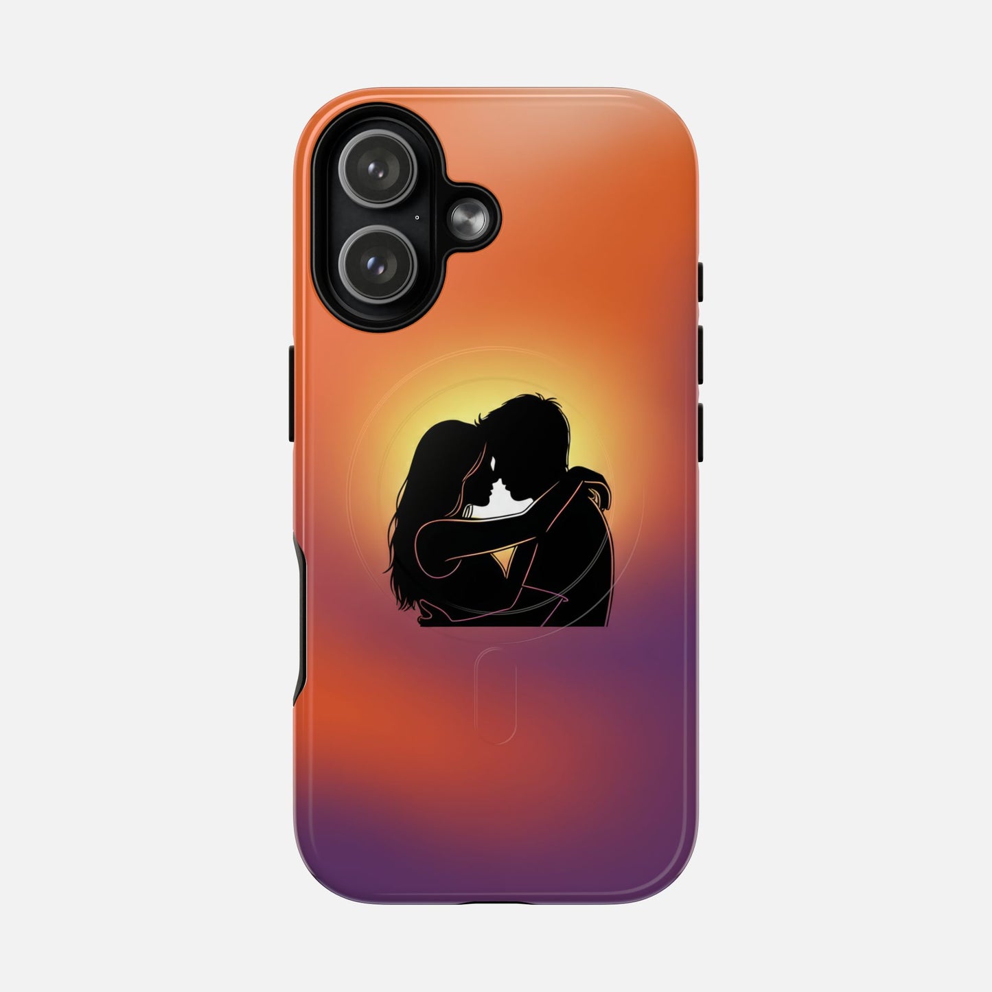 Romantic Sunset Silhouette Couple iPhone Case — Tough Magnetic | MagSafe Compatible