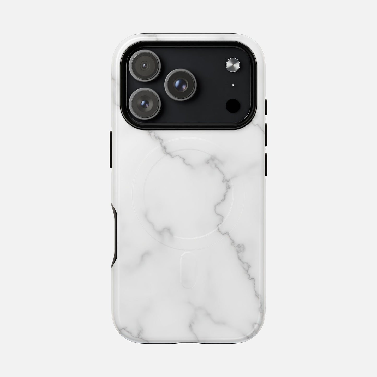 White Marble iPhone Case — Tough Magnetic | MagSafe Compatible