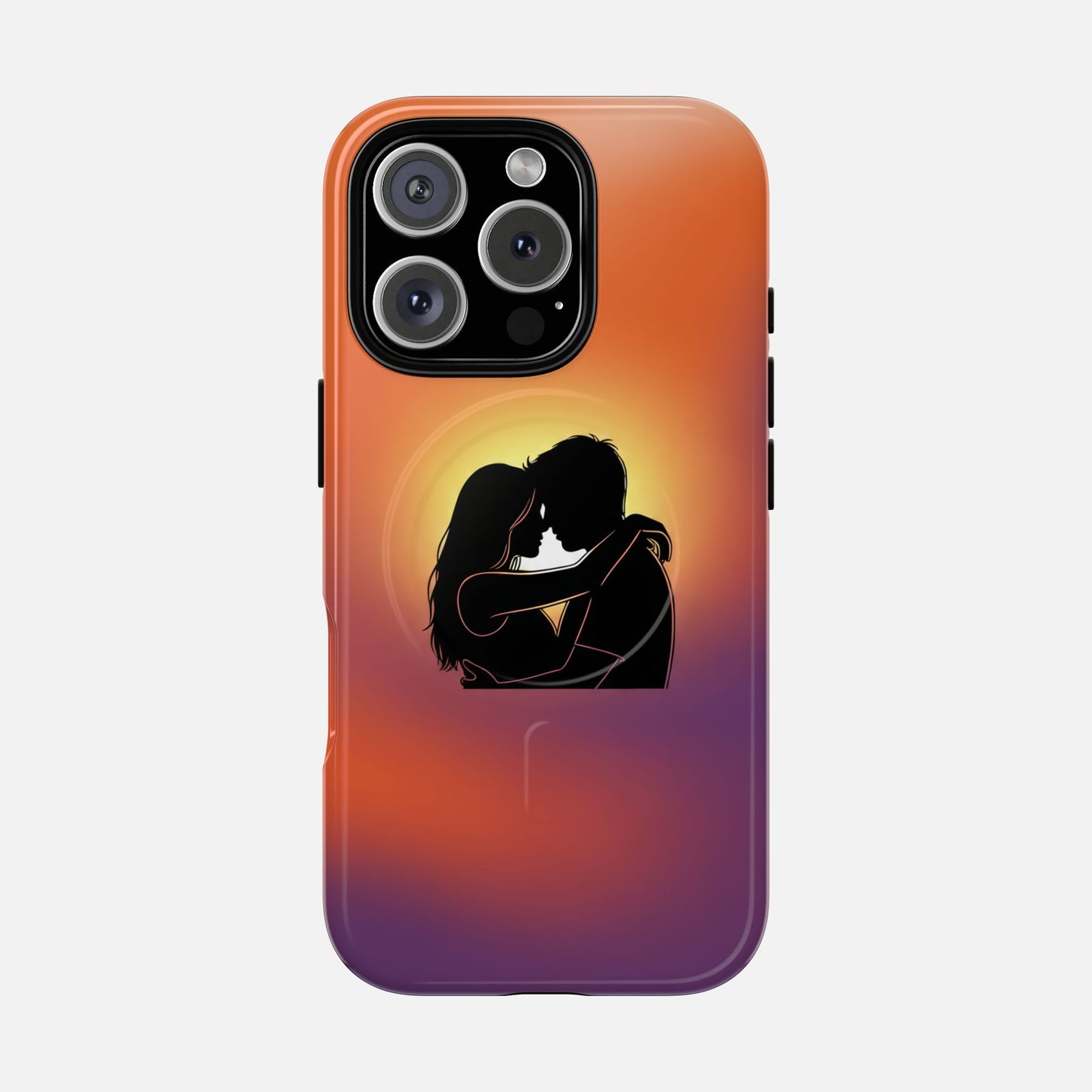Romantic Sunset Silhouette Couple iPhone Case — Tough Magnetic | MagSafe Compatible