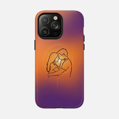 Romantic Sunset Couple iPhone Case — Tough Magnetic | MagSafe Compatible
