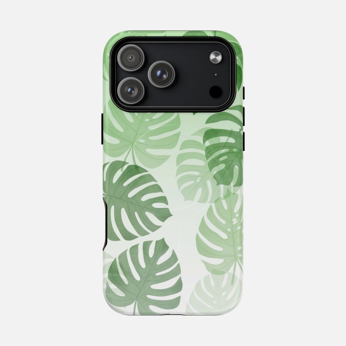 Green Monstera Leaf iPhone Case — Tough Magnetic | MagSafe Compatible