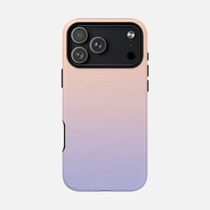 Gradient With Rose Gold to Lavender iPhone Case — Tough Magnetic | MagSafe Compatible