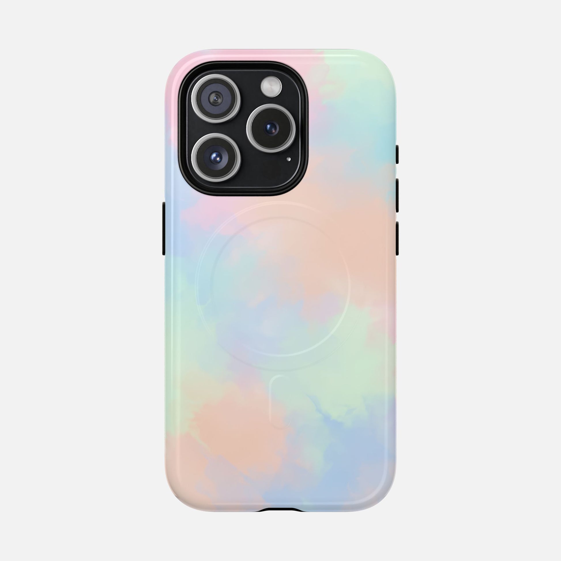 Pastel Watercolor Tough Magnetic Phone Case — Protective MagSafe Compatible Cover iPhone 15 Pro Glossy Phone Case