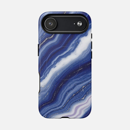 Blue Agate iPhone Case — Tough Magnetic | MagSafe Compatible