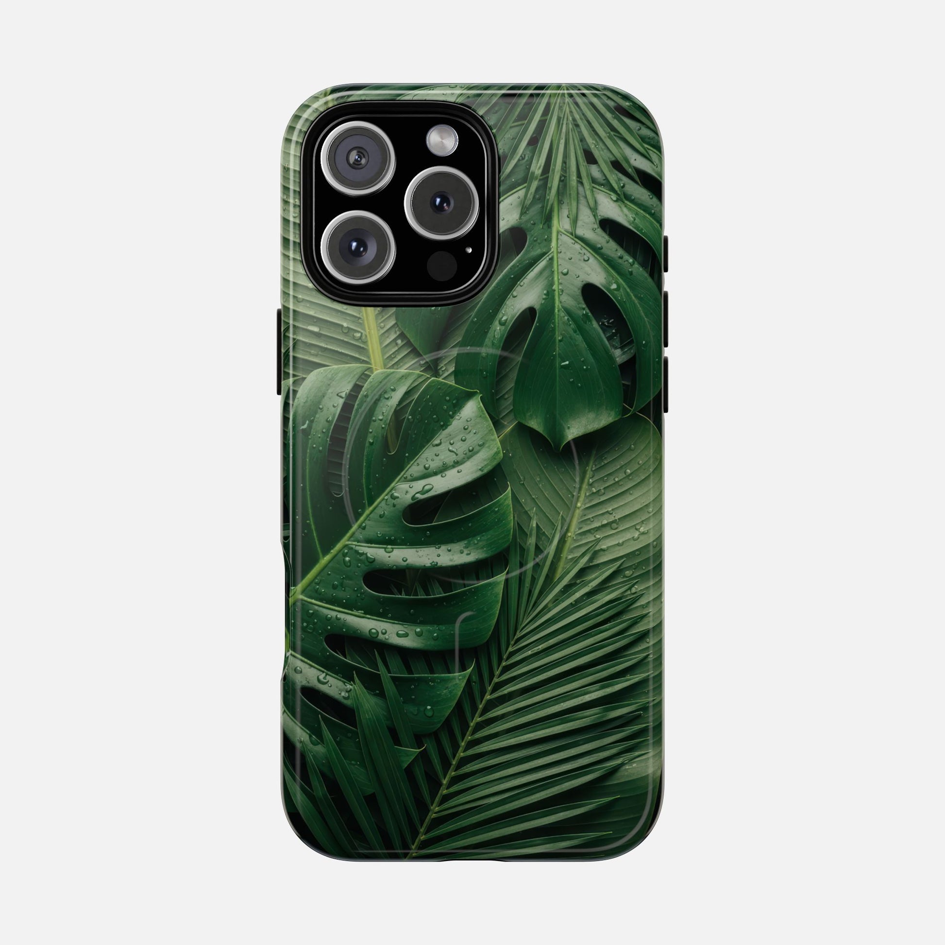 Tropical Monstera Magnetic Phone Case — Tough Protective iPhone Cover iPhone 16 Pro Max Glossy Phone Case