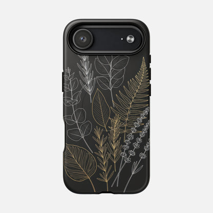 Tough Magnetic Case — Botanical Gold & Silver Fern Phone Cover iPhone 17 Air Matte Phone Case