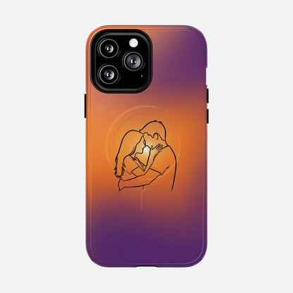 Romantic Sunset Couple iPhone Case — Tough Magnetic | MagSafe Compatible