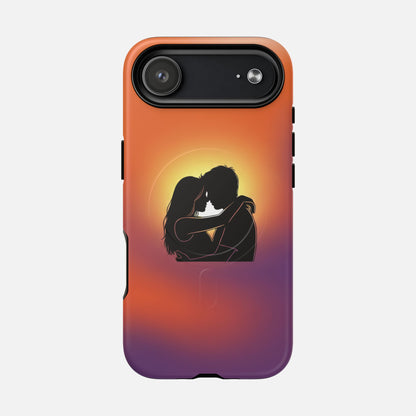Romantic Sunset Silhouette Couple iPhone Case — Tough Magnetic | MagSafe Compatible