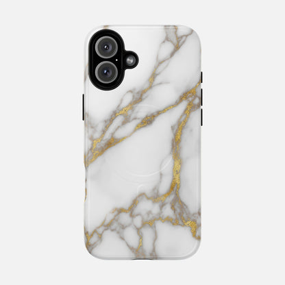 Marble Gold iPhone Case — Tough Magnetic | MagSafe Compatible