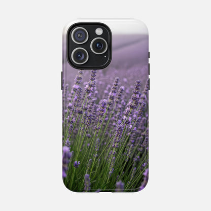 Lavender Field Phone Case — Tough Magnetic Protective Case iPhone 15 Pro Max Glossy Phone Case