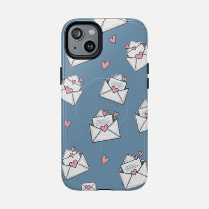 Love Letter Envelopes Pattern iPhone Case — Tough Magnetic | MagSafe Compatible