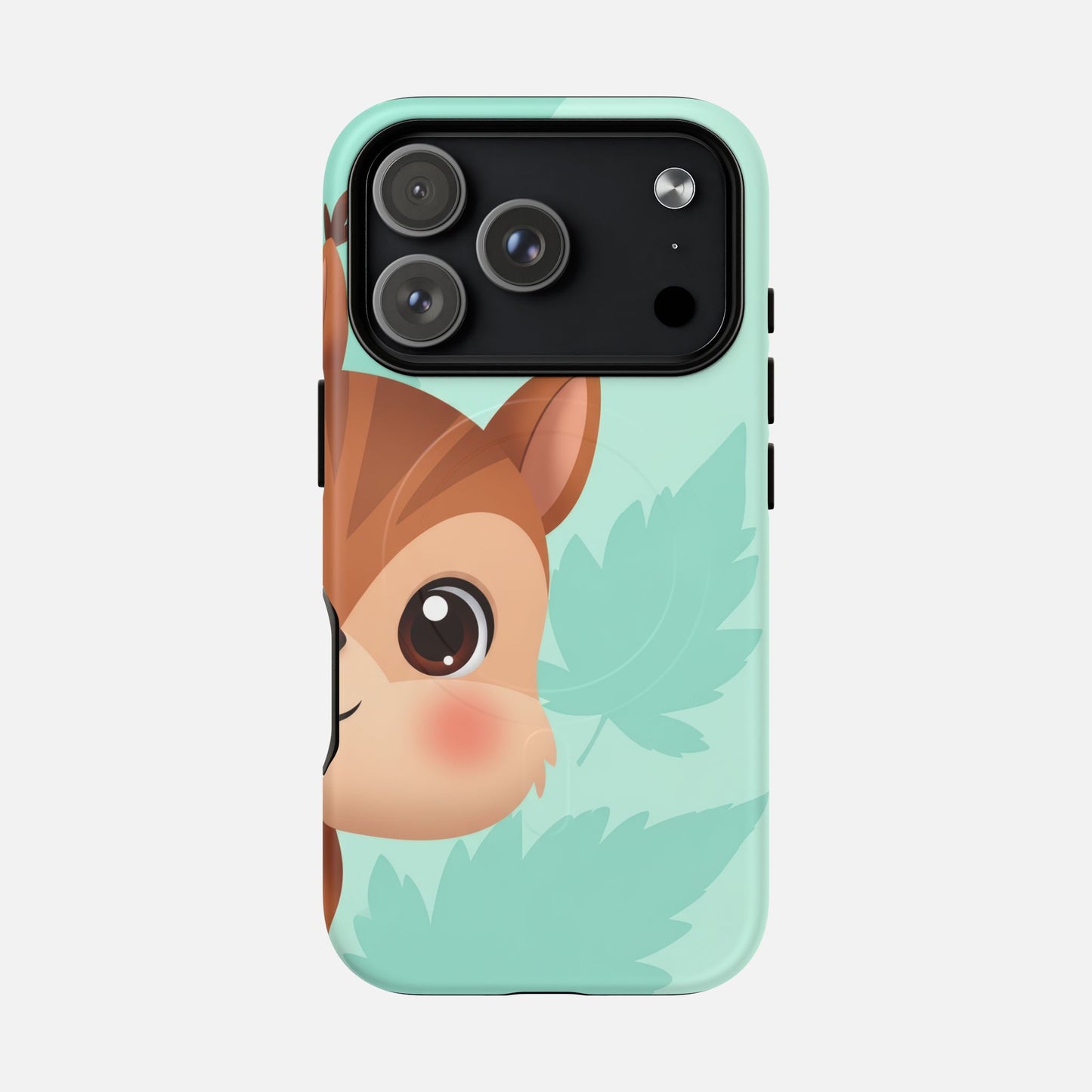 Cute Squirrel With Mint Leaves iPhone Case — Tough Magnetic | MagSafe Compatible