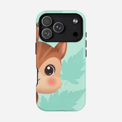 Cute Squirrel With Mint Leaves iPhone Case — Tough Magnetic | MagSafe Compatible