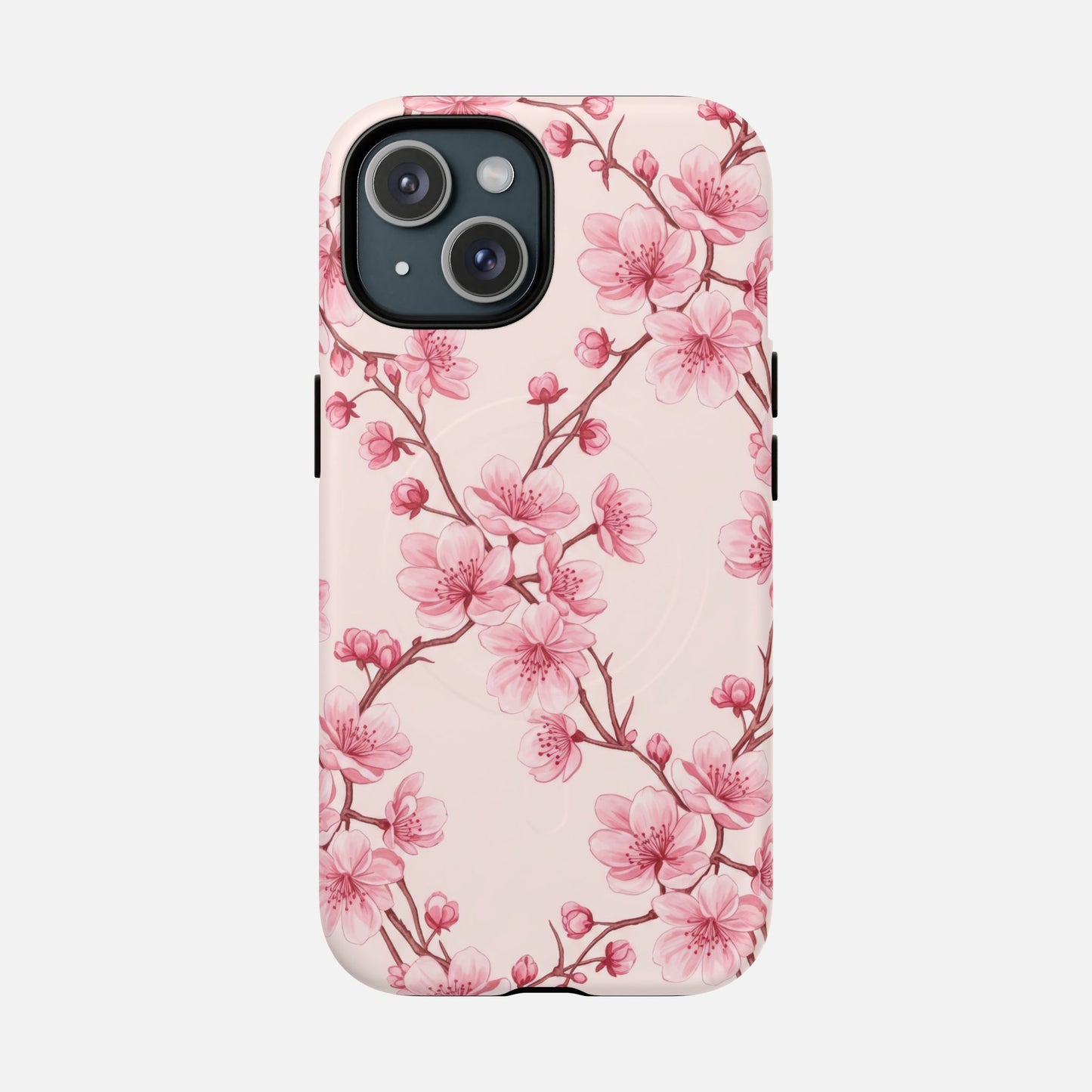 Pink Cherry Blossom iPhone Case — Tough Magnetic | MagSafe Compatible