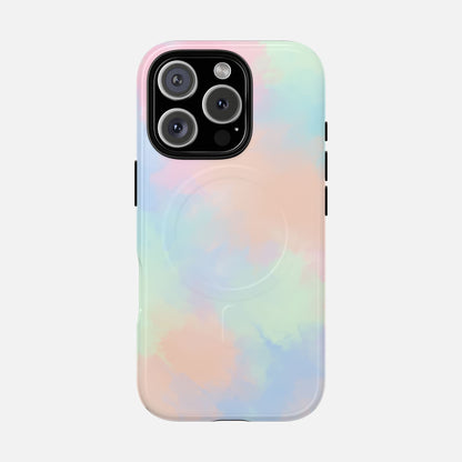 Pastel Watercolor Tough Magnetic Phone Case — Protective MagSafe Compatible Cover iPhone 16 Pro Glossy Phone Case