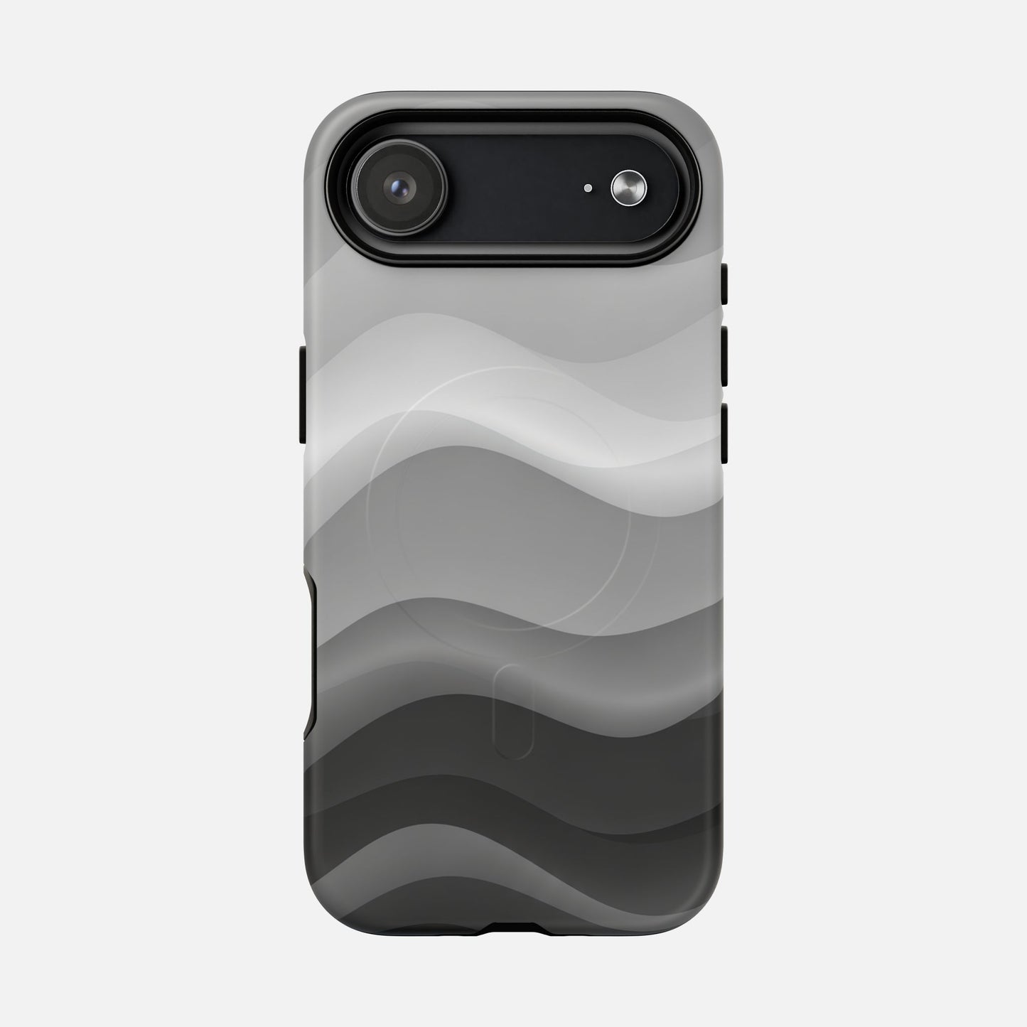 Monochrome Wave iPhone Case — Tough Magnetic | MagSafe Compatible