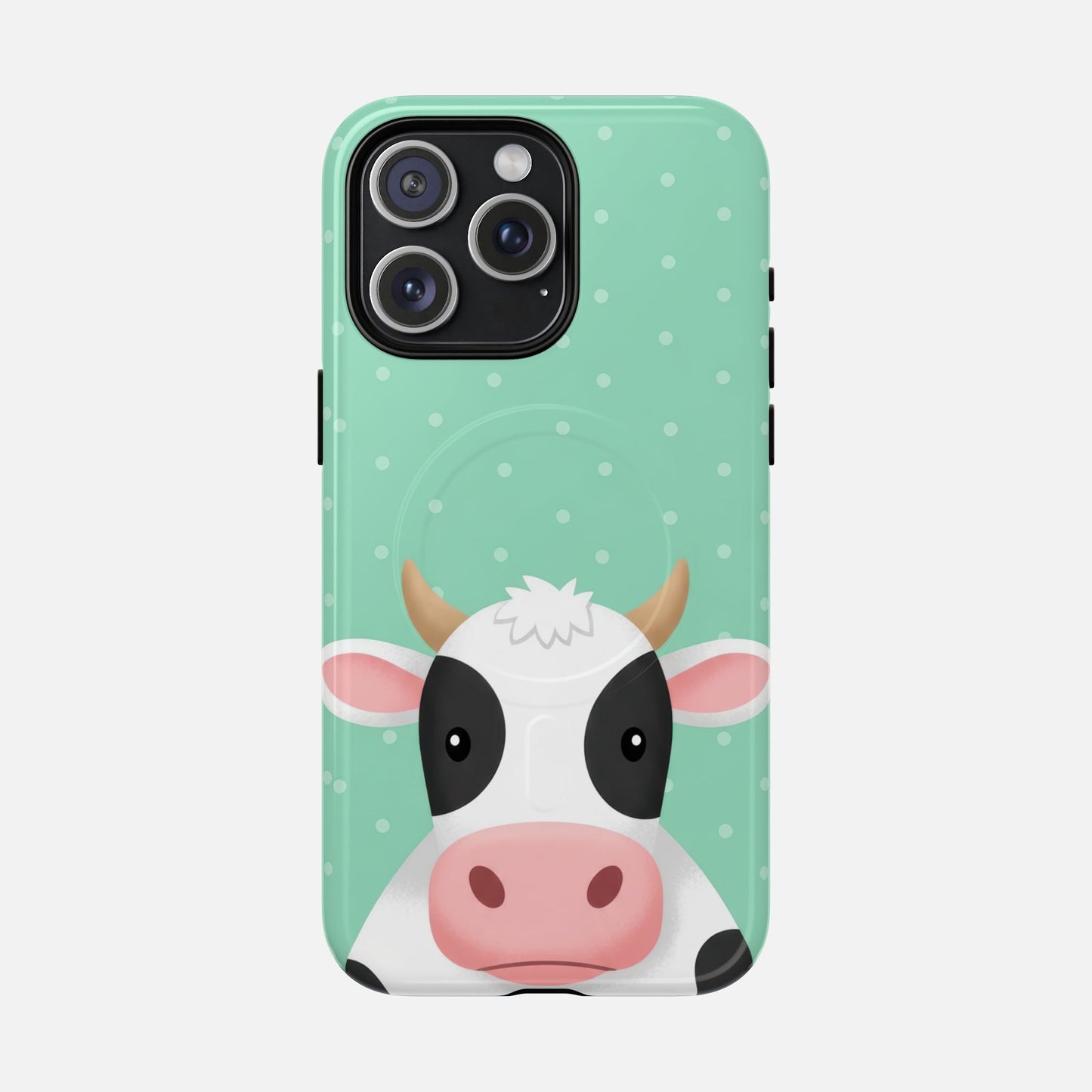 Cow Cartoon iPhone Case — Tough Magnetic | MagSafe Compatible