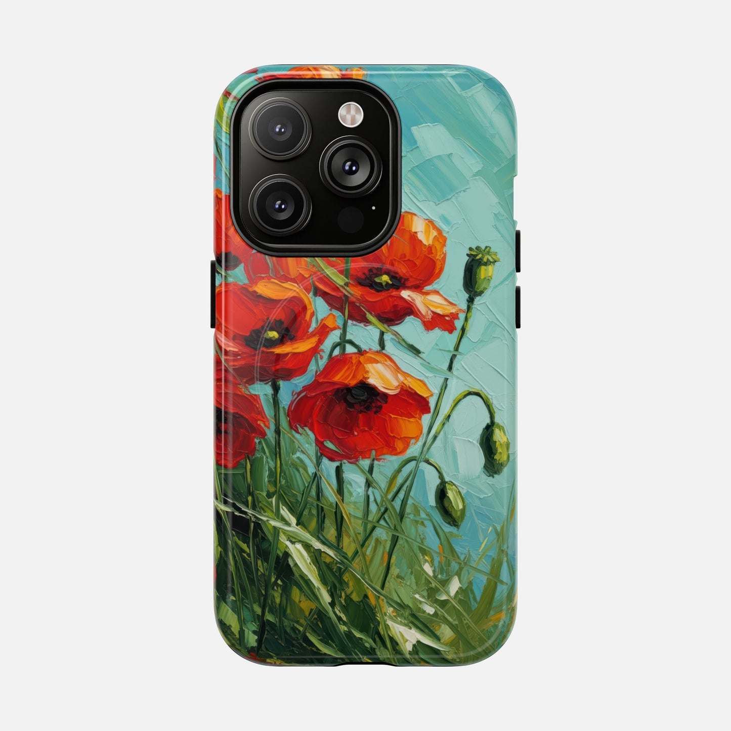 Poppy Field Tough Magnetic Phone Case iPhone 14 Pro Glossy Phone Case