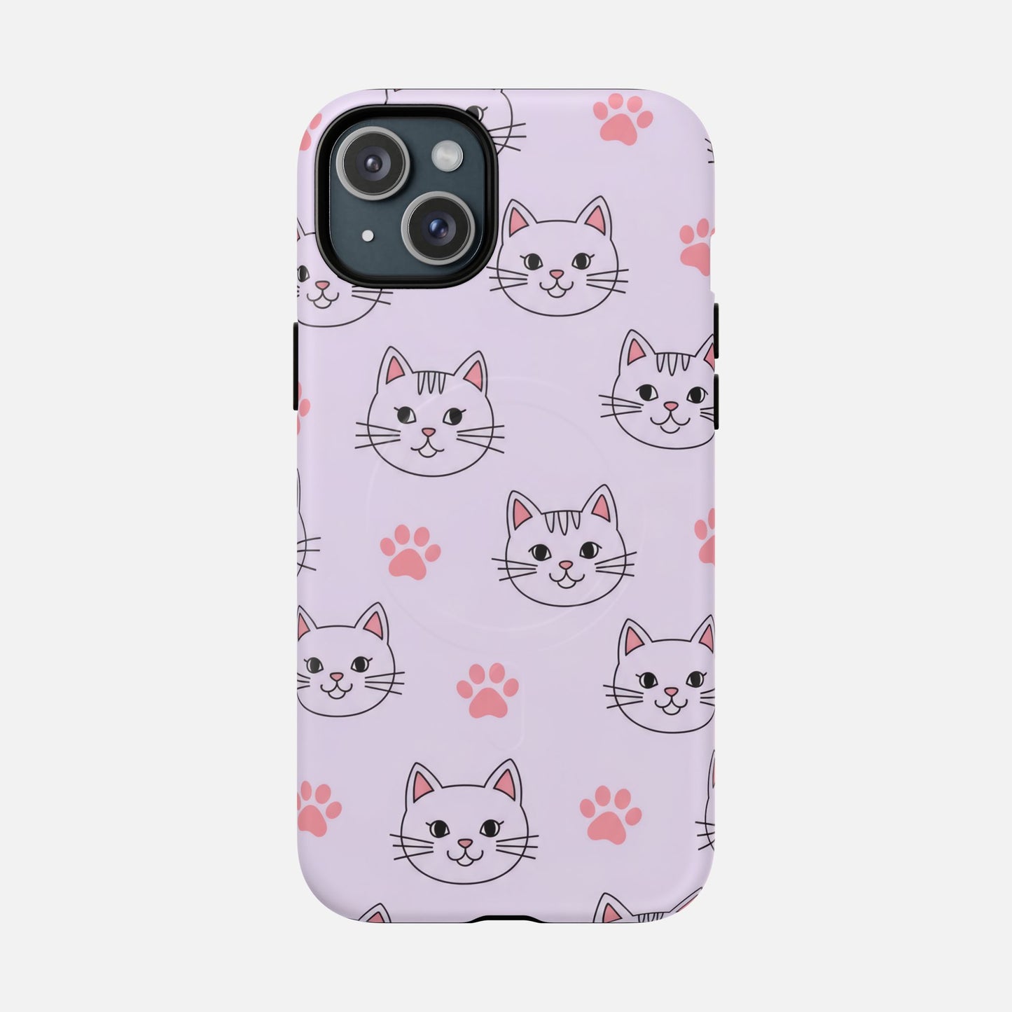 Cute Pink Cat Paw iPhone Case — Tough Magnetic | MagSafe Compatible