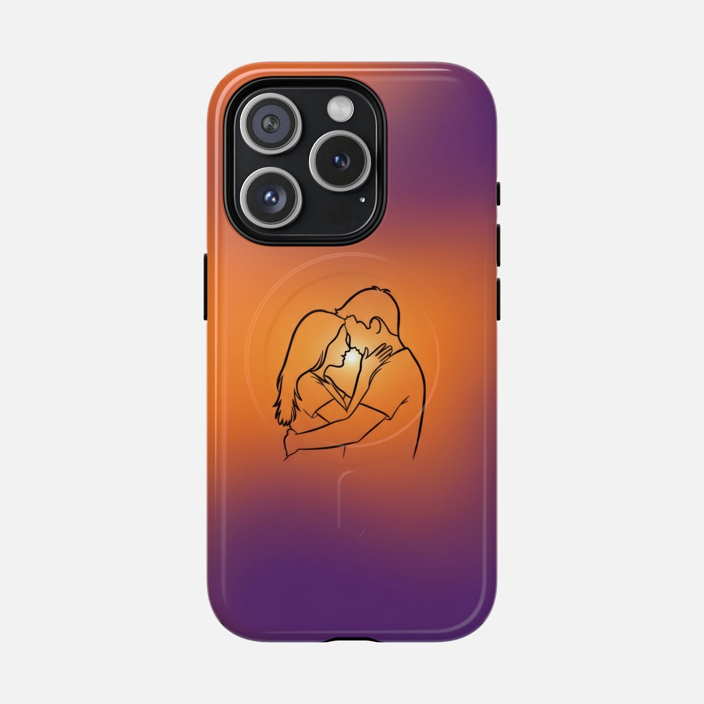 Romantic Sunset Couple iPhone Case — Tough Magnetic | MagSafe Compatible