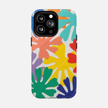 Colorful Tropical Leaves iPhone Case — Tough Magnetic | MagSafe Compatible