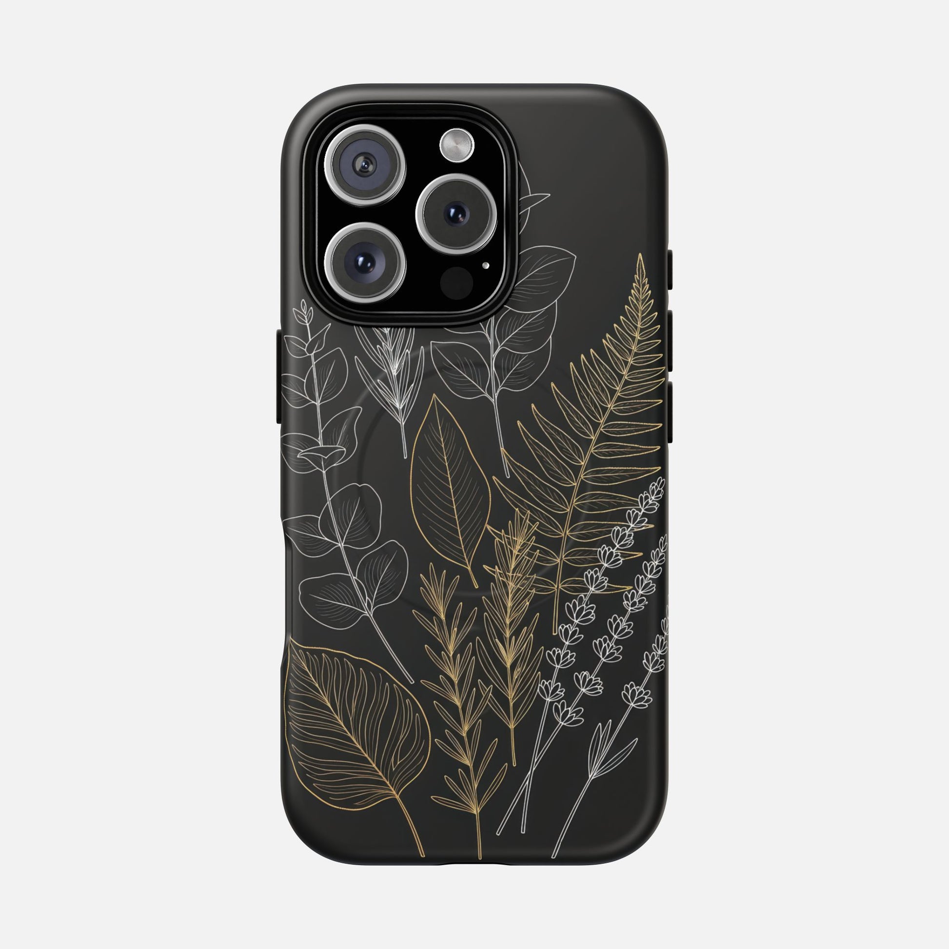 Tough Magnetic Case — Botanical Gold & Silver Fern Phone Cover iPhone 16 Pro Matte Phone Case