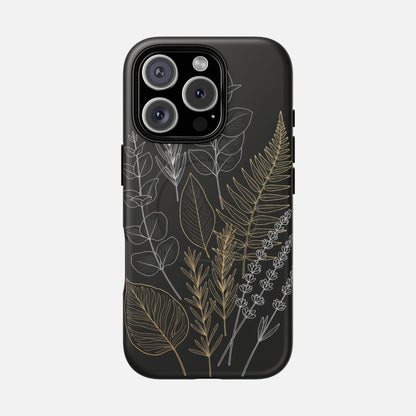 Tough Magnetic Case — Botanical Gold & Silver Fern Phone Cover iPhone 16 Pro Matte Phone Case