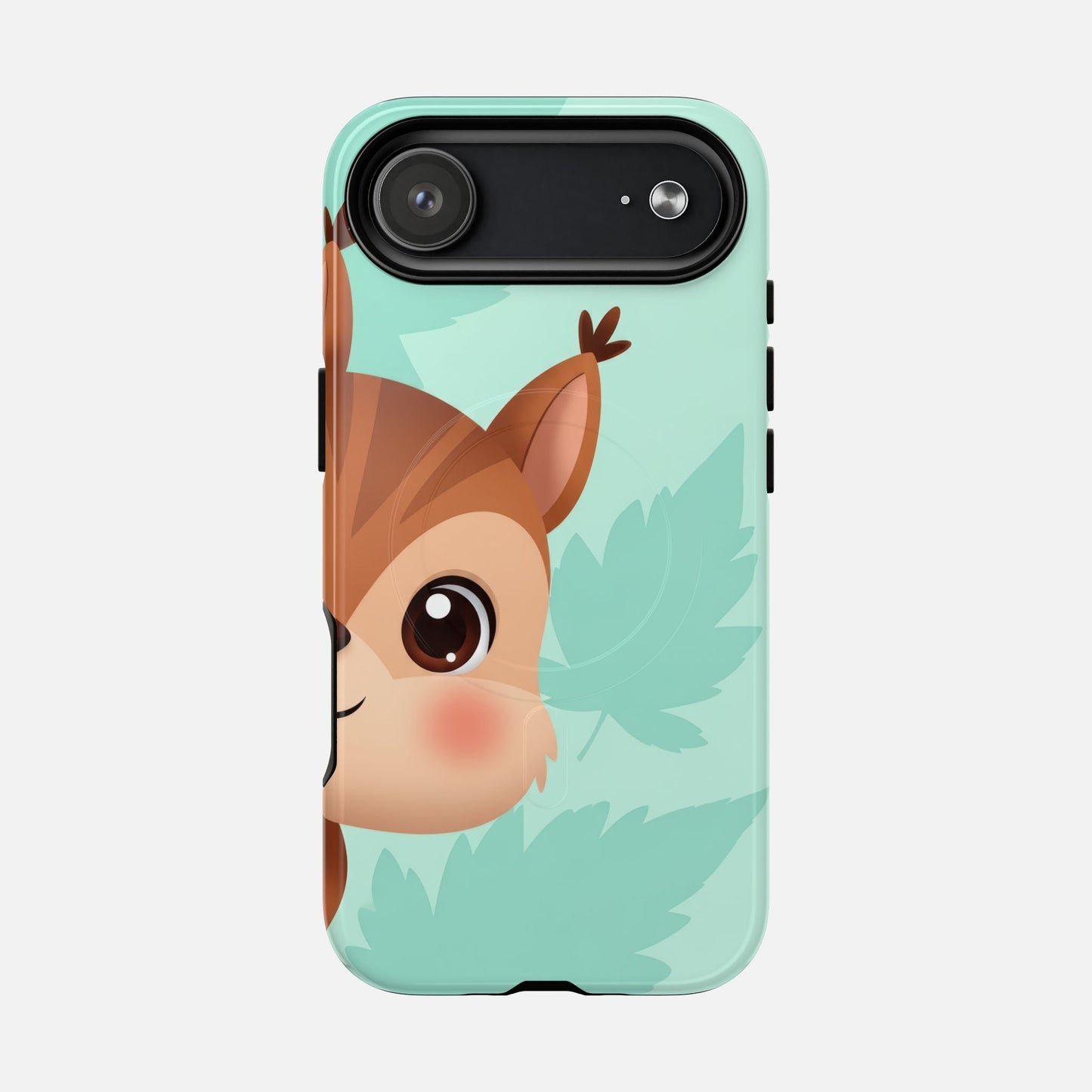 Cute Squirrel With Mint Leaves iPhone Case — Tough Magnetic | MagSafe Compatible
