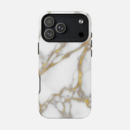 Marble Gold iPhone Case — Tough Magnetic | MagSafe Compatible