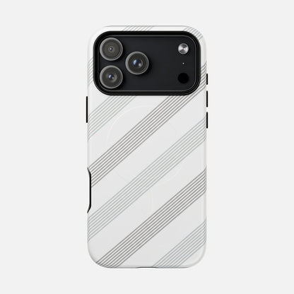 Minimal Diagonal Stripe iPhone Case — Tough Magnetic | MagSafe Compatible