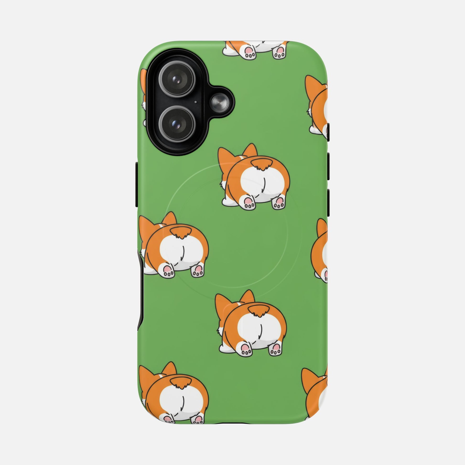 Corgi Bum Magnetic Tough Case — Cute Cartoon Dog Phone Cover iPhone 17 Matte Phone Case
