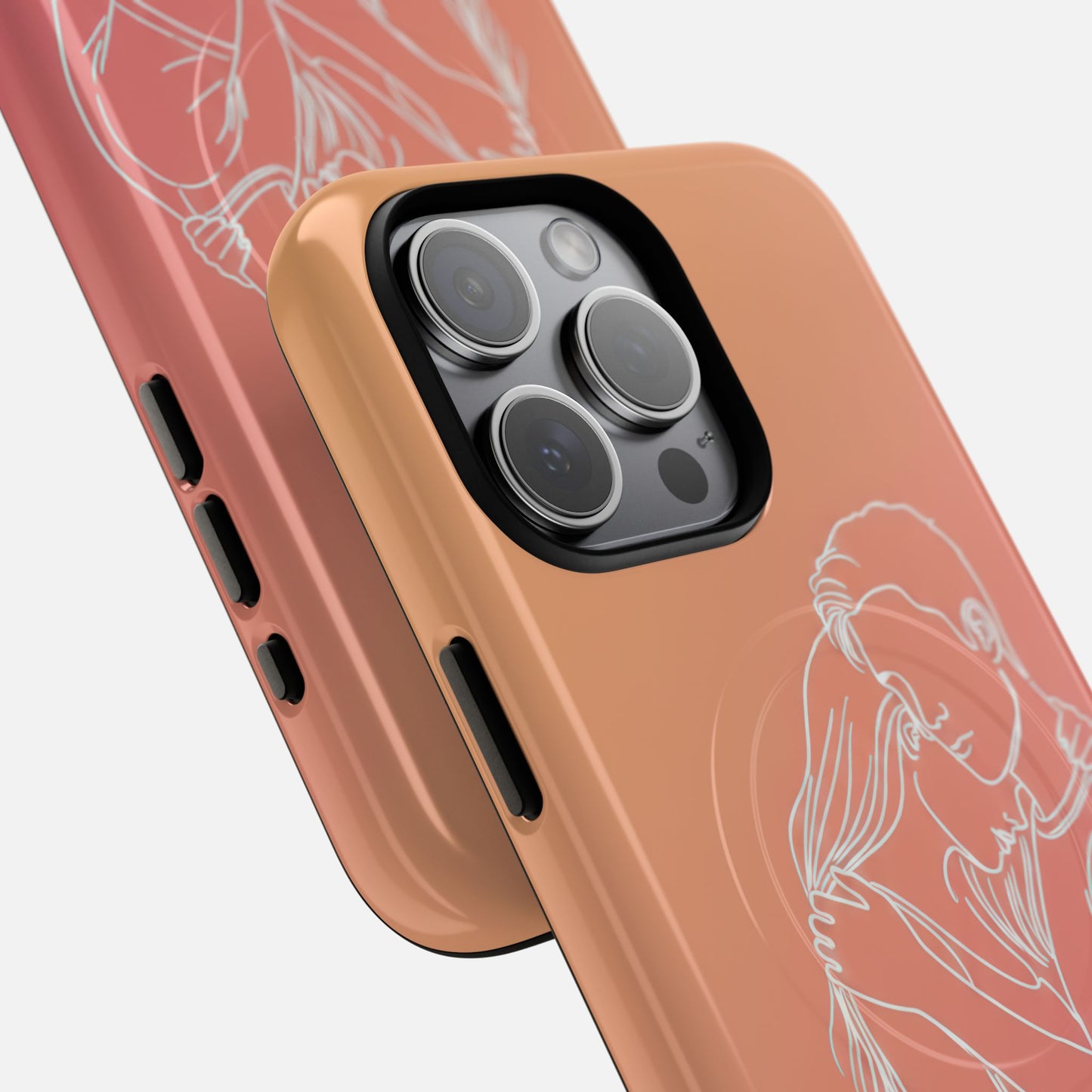 Romantic Outline Couple iPhone Case — Tough Magnetic | MagSafe Compatible