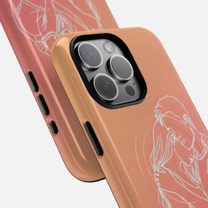 Romantic Outline Couple iPhone Case — Tough Magnetic | MagSafe Compatible