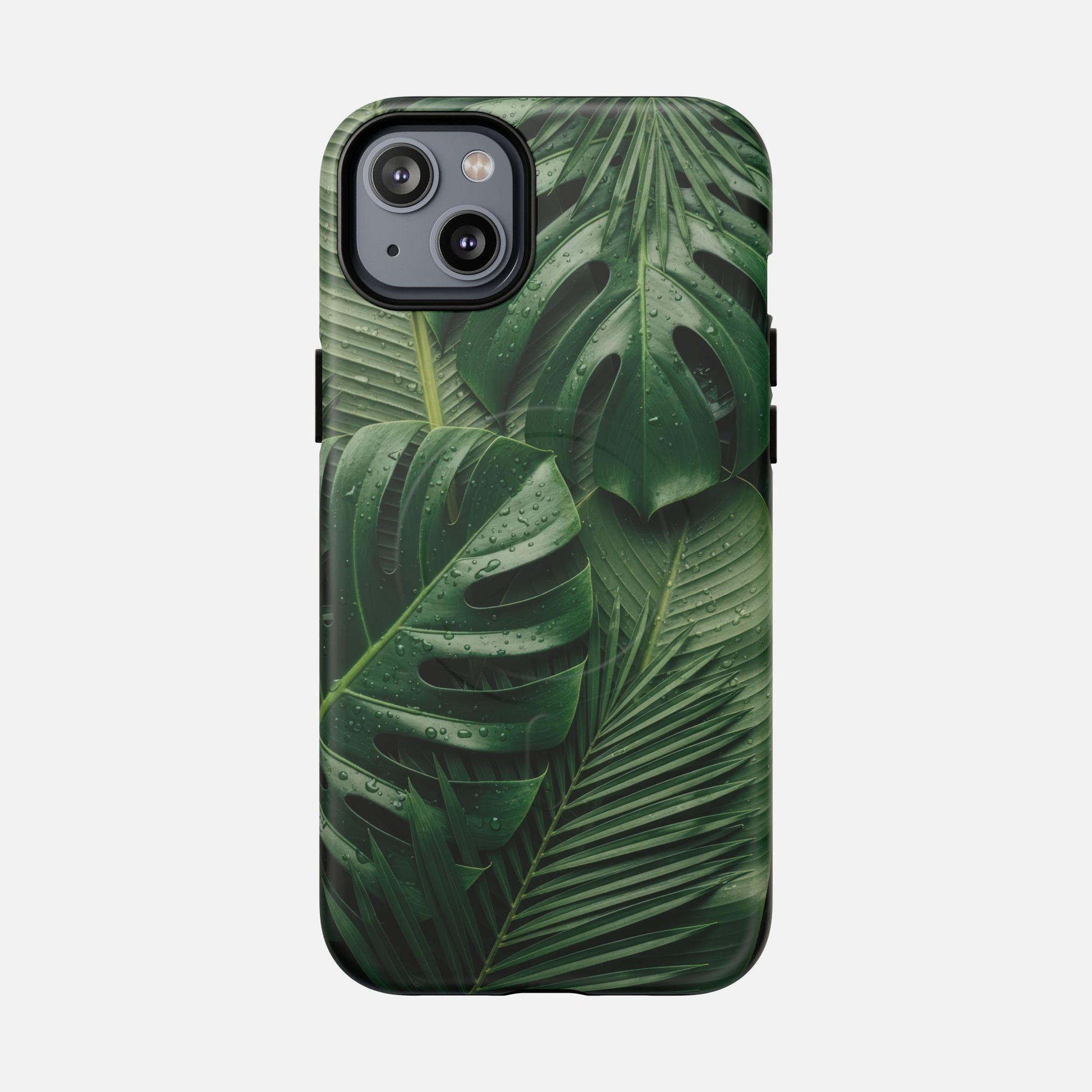 Tropical Monstera Magnetic Phone Case — Tough Protective iPhone Cover iPhone 14 Plus Matte Phone Case